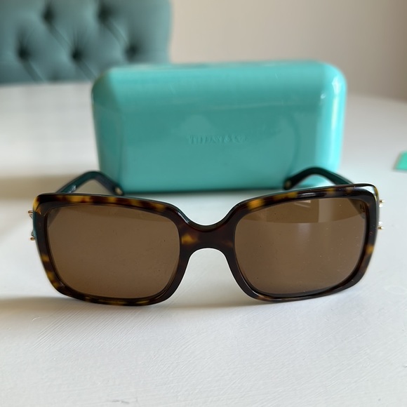 Tiffany & Co. Tortoise Sunglasses with Dark Brown Lenses - Picture 7 of 11